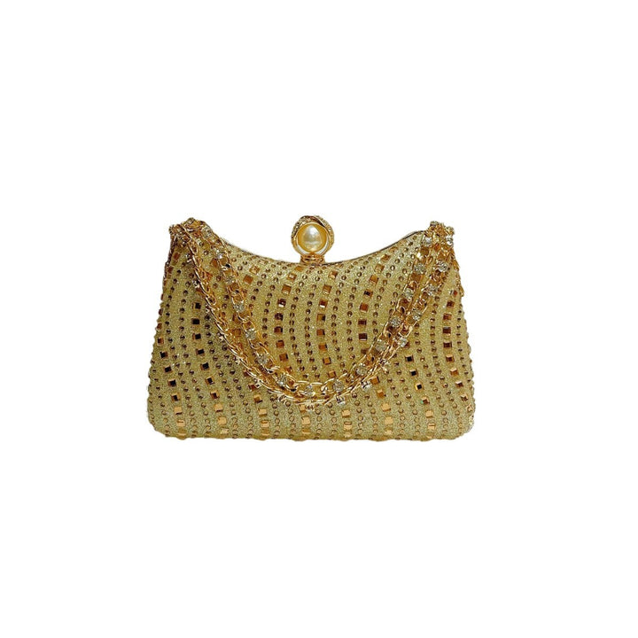 Perlenakzentierte Perlen-Abend-Clutch