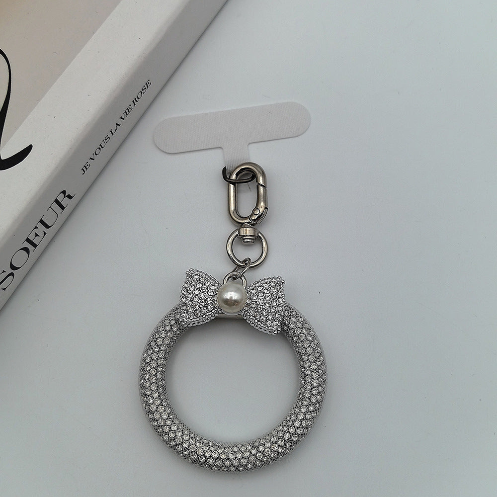 Eleganter Strass Schleife Schlüsselanhänger Karnz