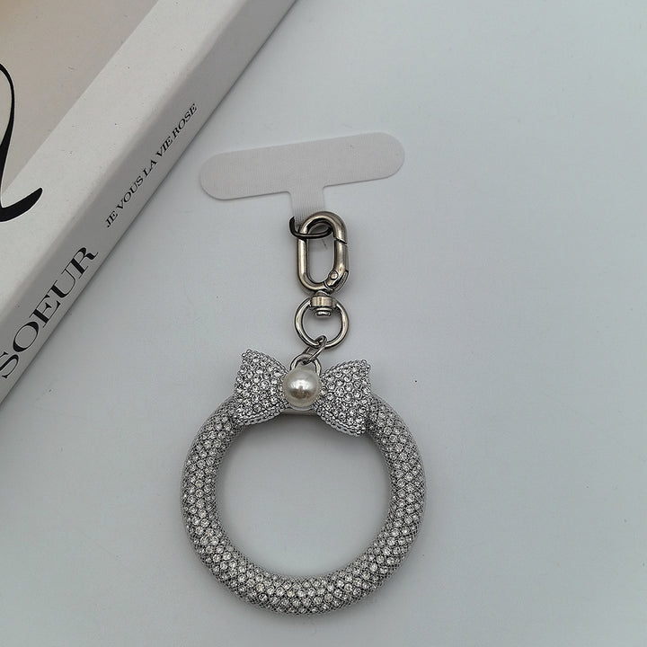 Eleganter Strass Schleife Schlüsselanhänger Karnz