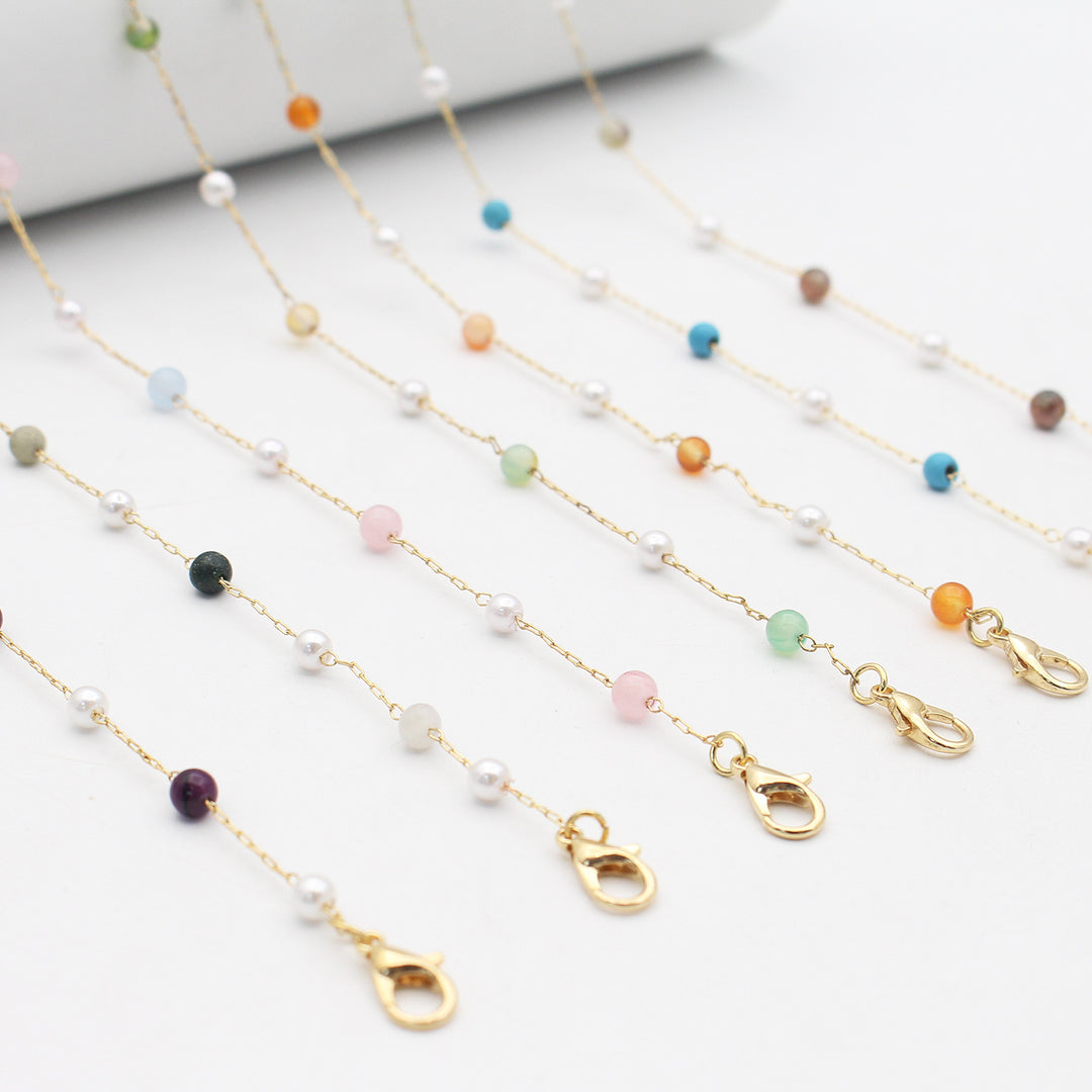 Elegante Mehrfarbige Brillenkette Karnz