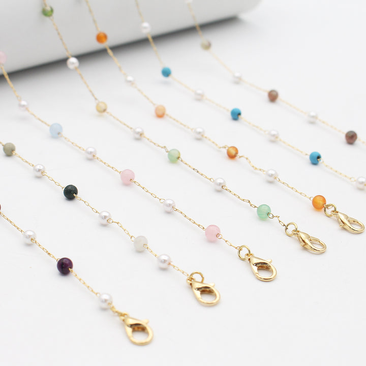 Elegante Mehrfarbige Brillenkette Karnz