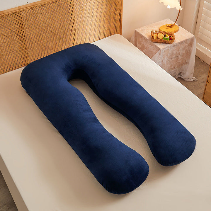 ergonomisches U-förmiges Ganzkörper-Schwangerschaftskissen mit abnehmbarem waschbarem Veloursbezug und verstellbarem Innenteil Karnz