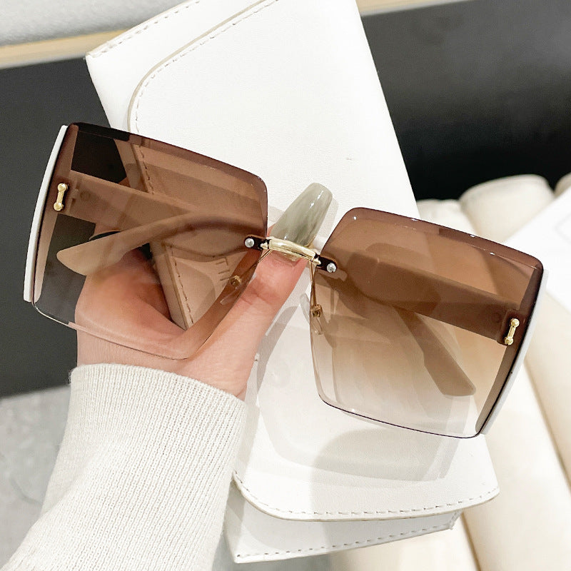 Damen oversized geometrische Sonnenbrille Karnz