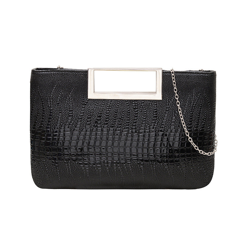 Elegante Krokodilprägung Abendtasche