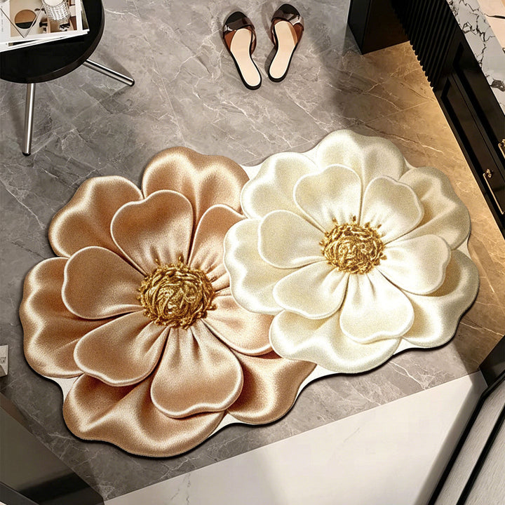 Luxuriöse Blumenmuster-Badematte