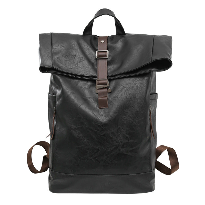Vintage Leder Roll-Top Rucksack Karnz
