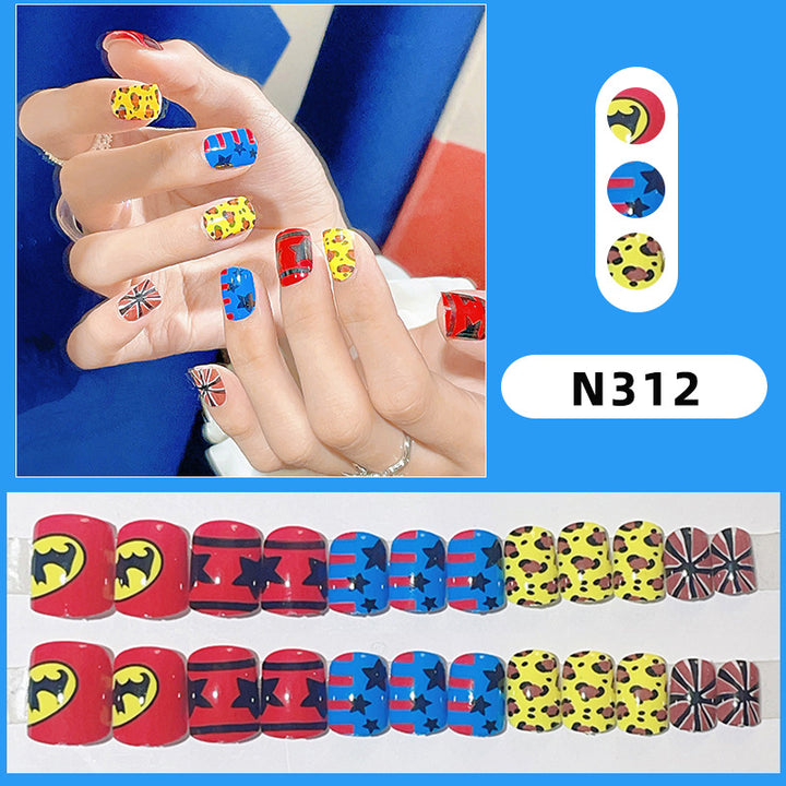 Kreatives Cartoon-Themen Press-On Nagelkunstset
