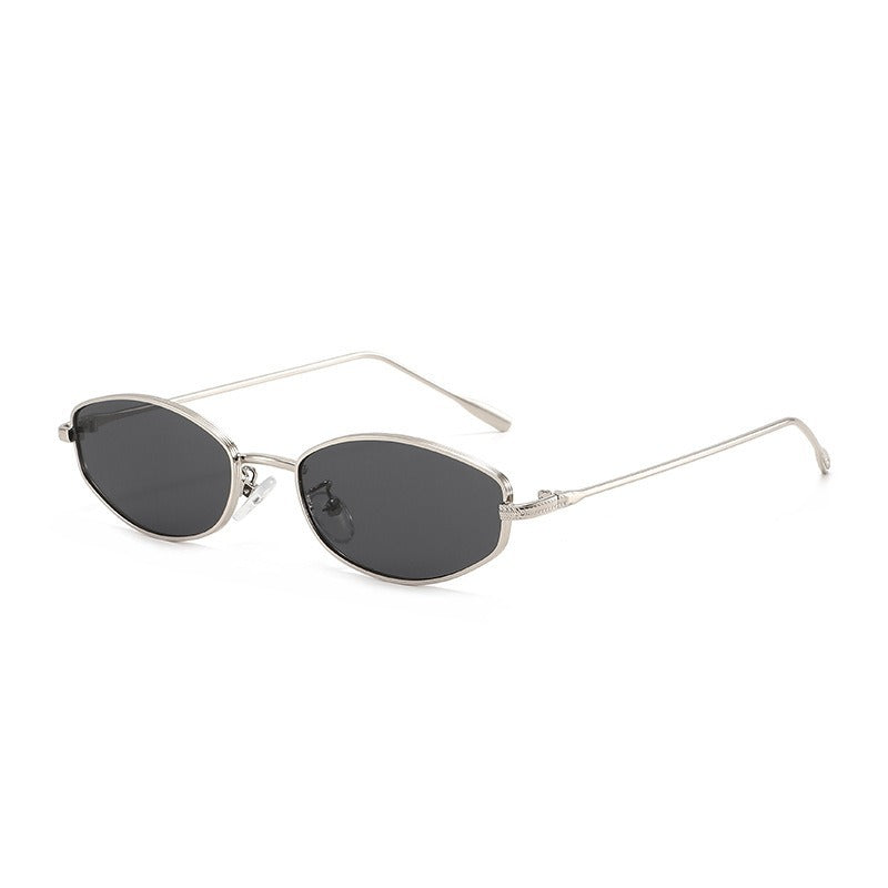 Damen modische Sonnenbrille im minimalistischen Ovaldesign Karnz