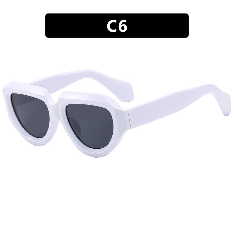 Damen modische Sonnenbrille mit einzigartigem, eckigem Rahmen Karnz