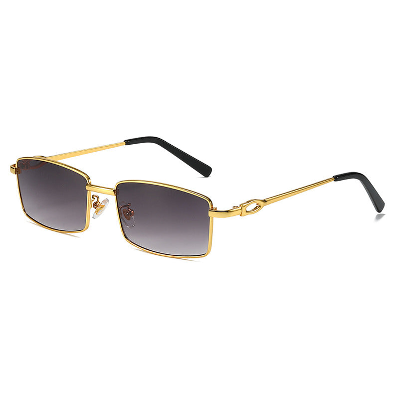 Damen elegante Halbrahmenbrille mit feinem Metallgestell Karnz