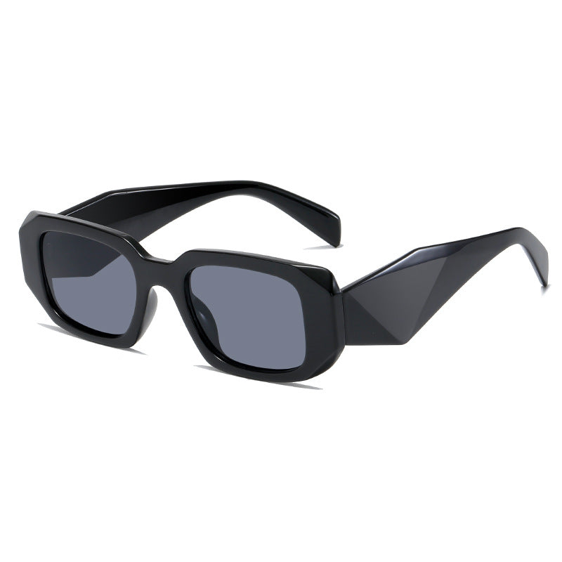 Damen quadratische Designer-Sonnenbrille mit modernem akzentuiertem Rahmen Karnz