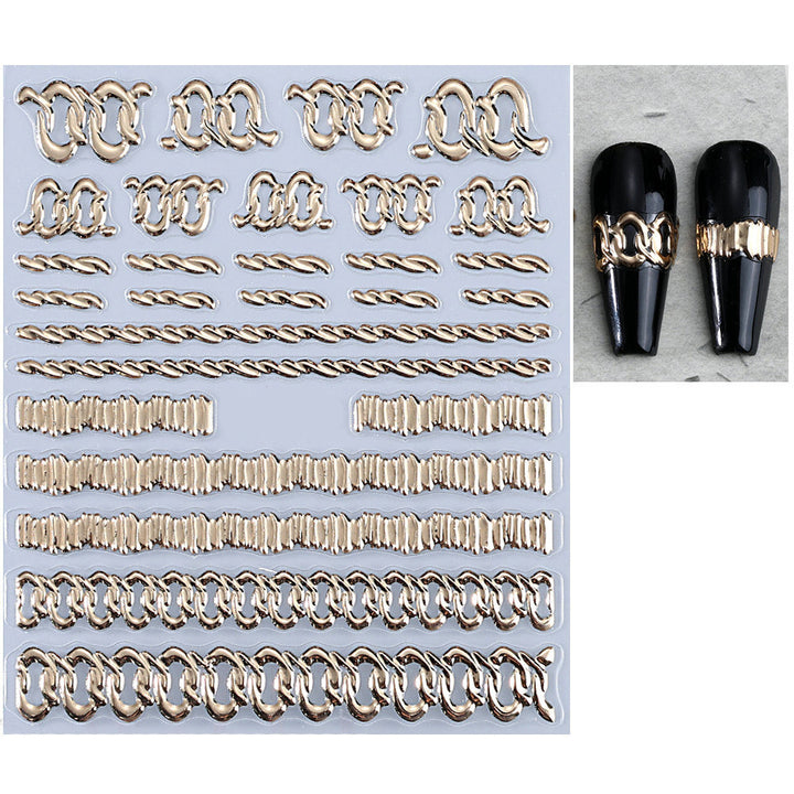 Metallic Nail Art Streifenklebeband