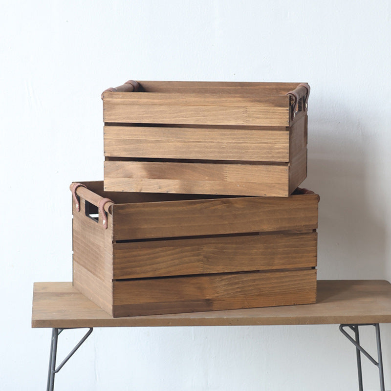 Robuster Aufbewahrungskorb aus Holz Karnz