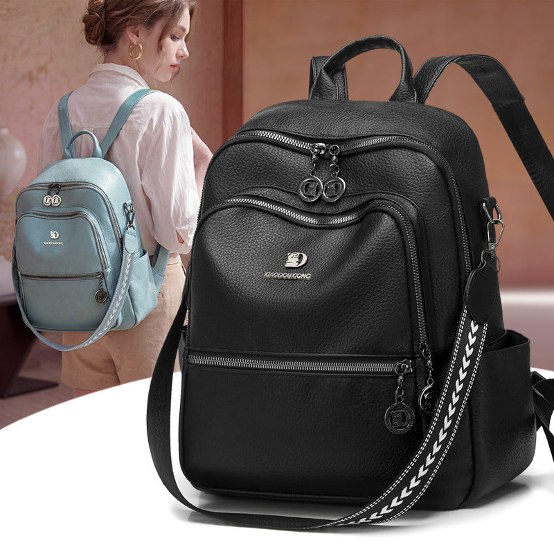 Multi-Funktionaler Leder-Rucksack Karnz