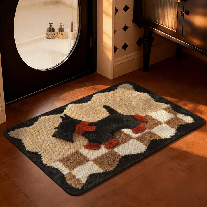 Dekorativer hundethemed Bereichsteppich