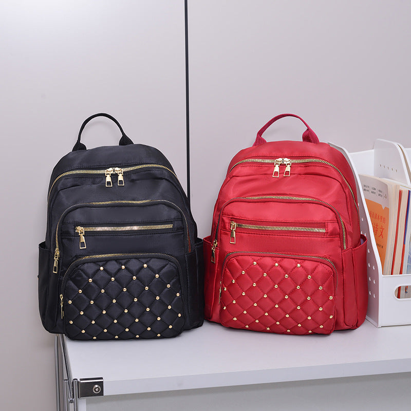 Chic gep quilteter Rucksack mit mehreren Taschen Karnz