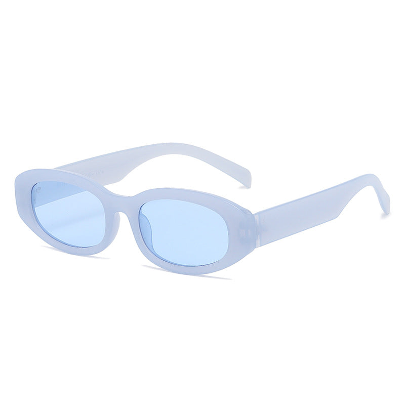 Damen modische Sonnenbrille im minimalistischen Ovaldesign Karnz