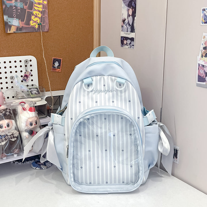 Stylische Gestreifte Transparente Rucksack