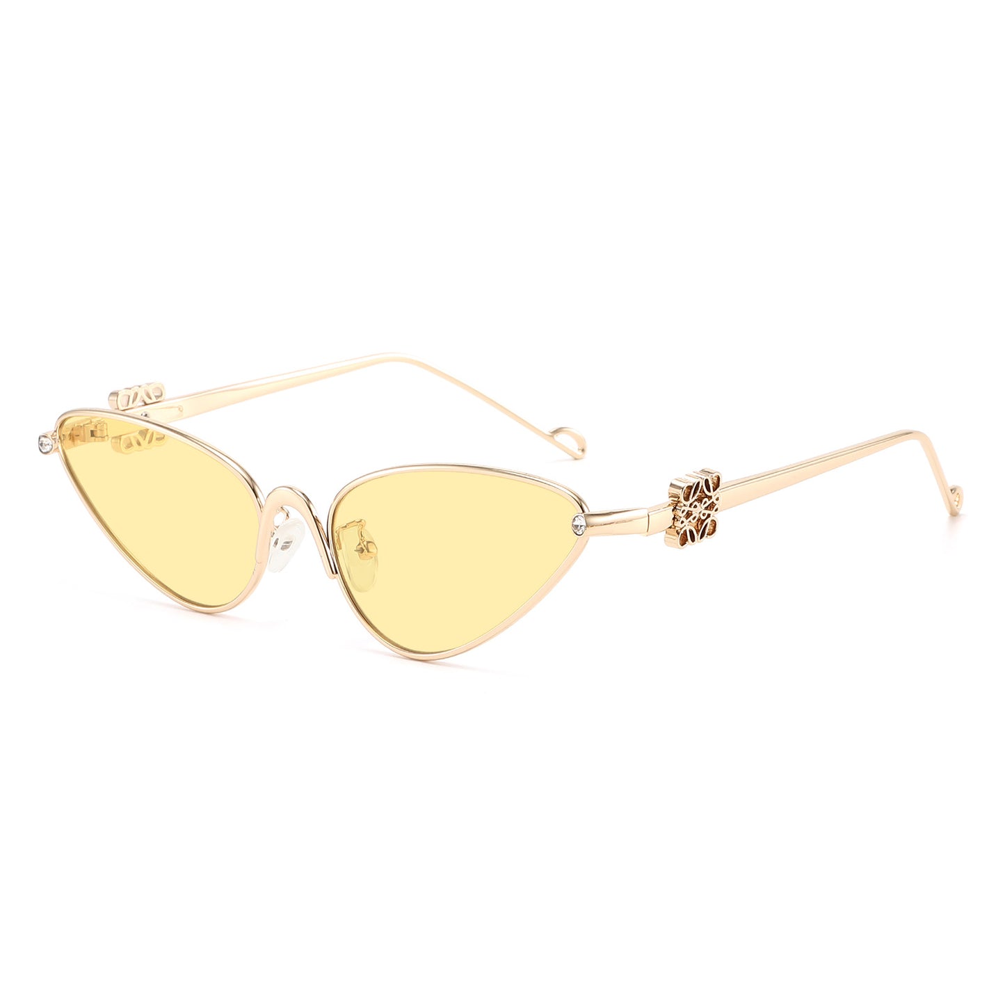 Damen Cat-Eye Sonnenbrille mit eleganten Akzenten und UV-Schutz Karnz
