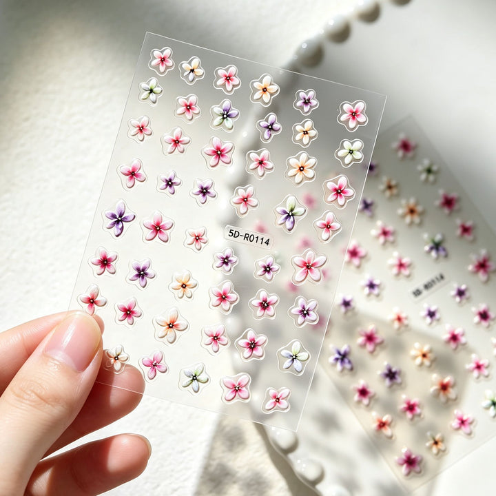 Dekorative 3D Blüten- und Schmetterling-Nagelkunst Charms