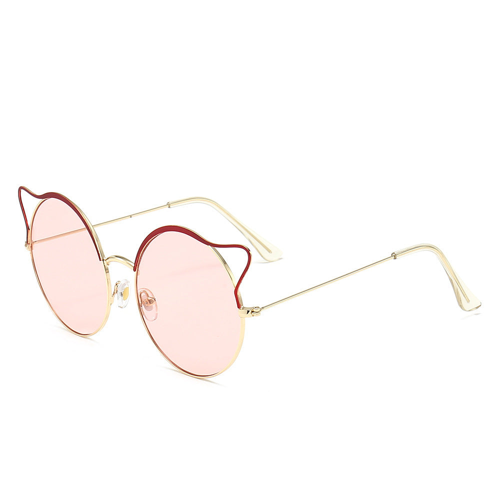 Modische Cat-Eye Sonnenbrille mit Verspiegelten Gläsern Karnz