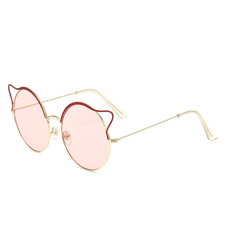Modische Cat-Eye Sonnenbrille mit Verspiegelten Gläsern Karnz