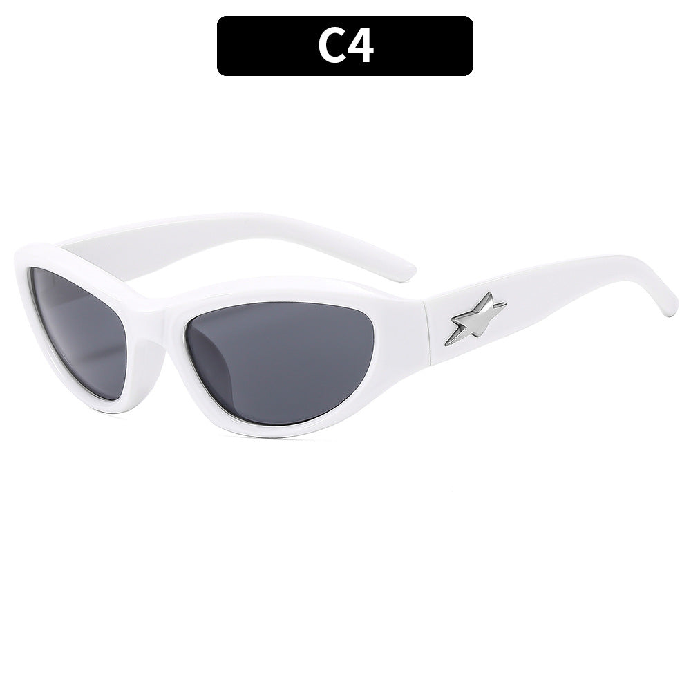 Stylische winkelförmige Katzenaugen-Sonnenbrille