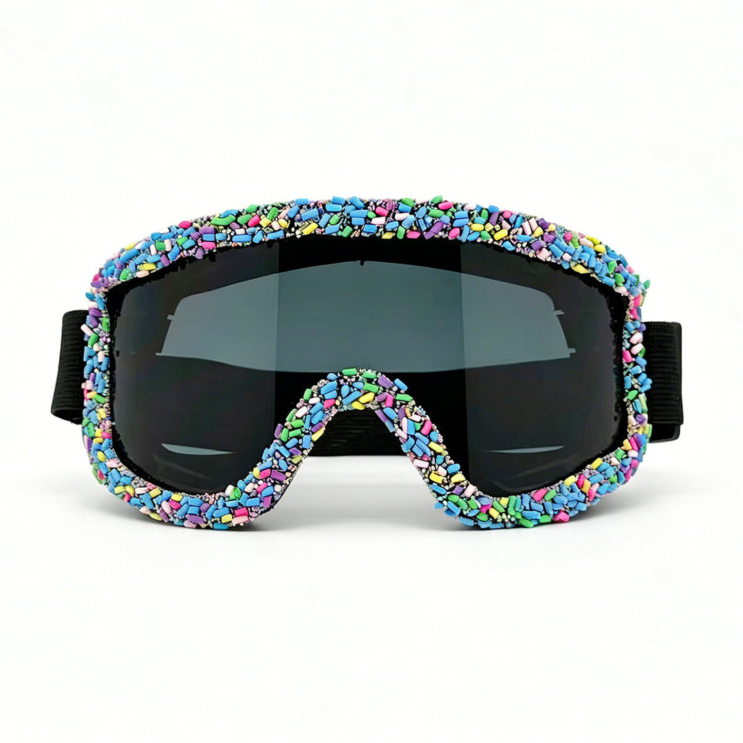 Damen Ski-Schutzbrille im kreativen Design mit bunten Akzenten Karnz