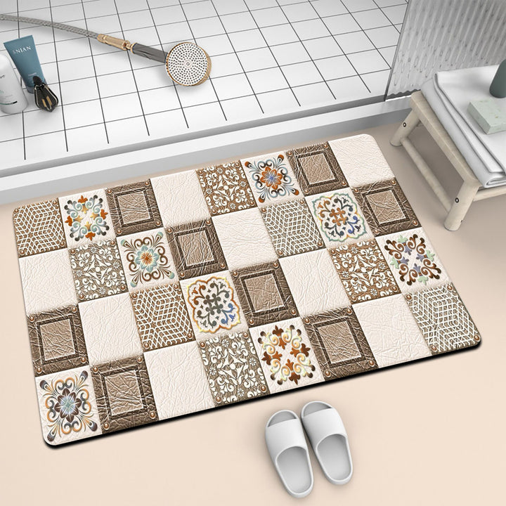 Künstlerische Mosaik-Badmatte Karnz