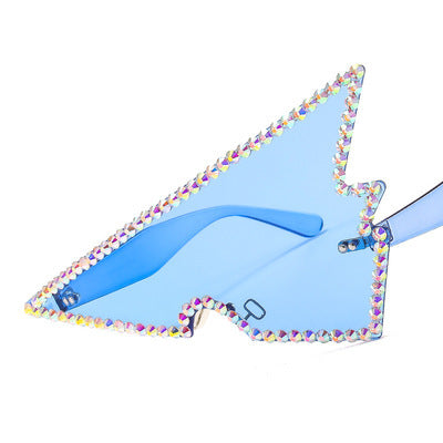 Damen extravagant geformte Sonnenbrille Karnz