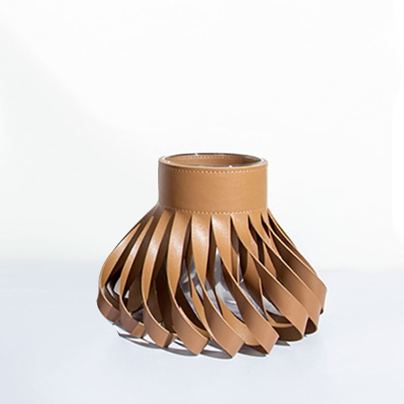 Künstlerische Leder Dekorative Vase