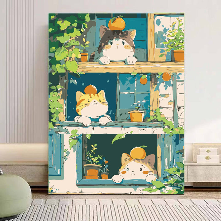 Verspielt Panda Illustration Leinwandkunst Karnz