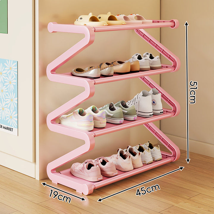 Kompakte Zigzag Multi-Ebenen Vertikale Schuhregal
