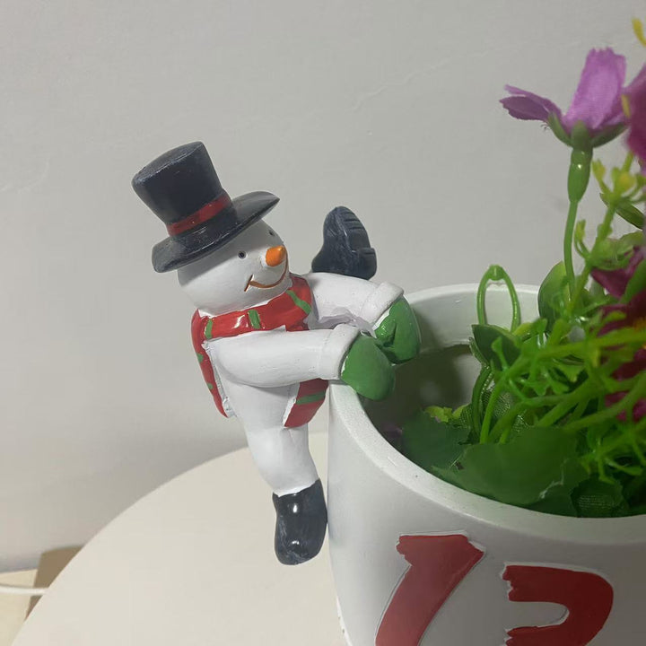 Dekorative Schneemann Pflanzendeko Karnz