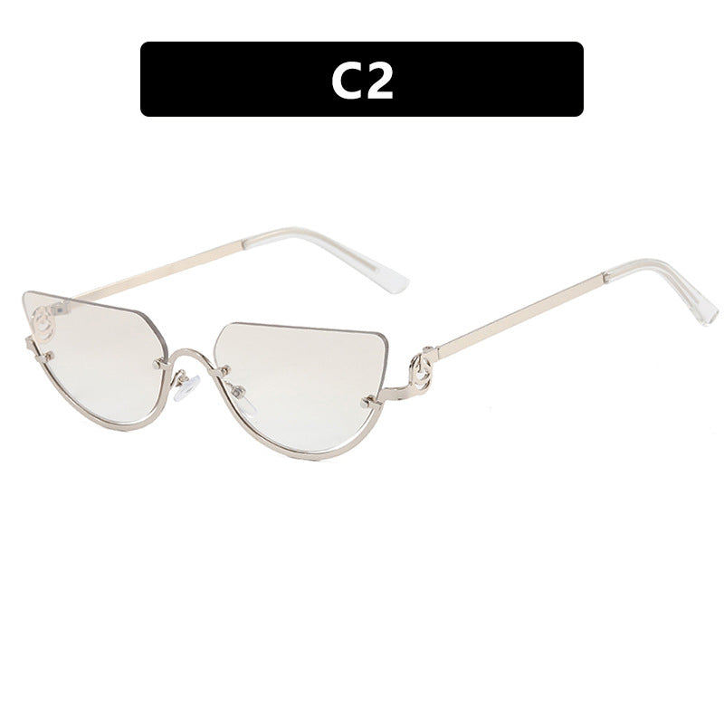 Damen Cat-Eye Sonnenbrille mit goldfarbenem Metallrahmen und UV-Schutz Karnz