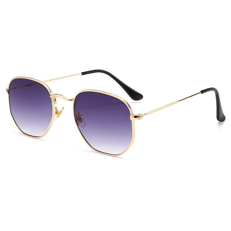 Damen Oversized Sonnenbrille mit elegantem goldenen Metallrahmen und massivem UV-Schutz Karnz