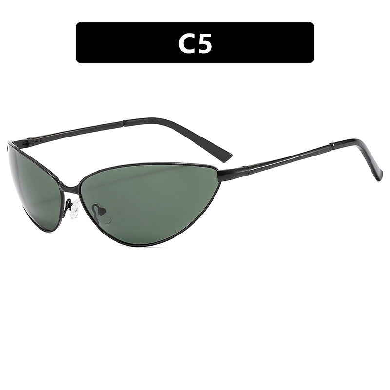 Damen Cat-Eye Sonnenbrille mit modischem Metallrahmen Karnz