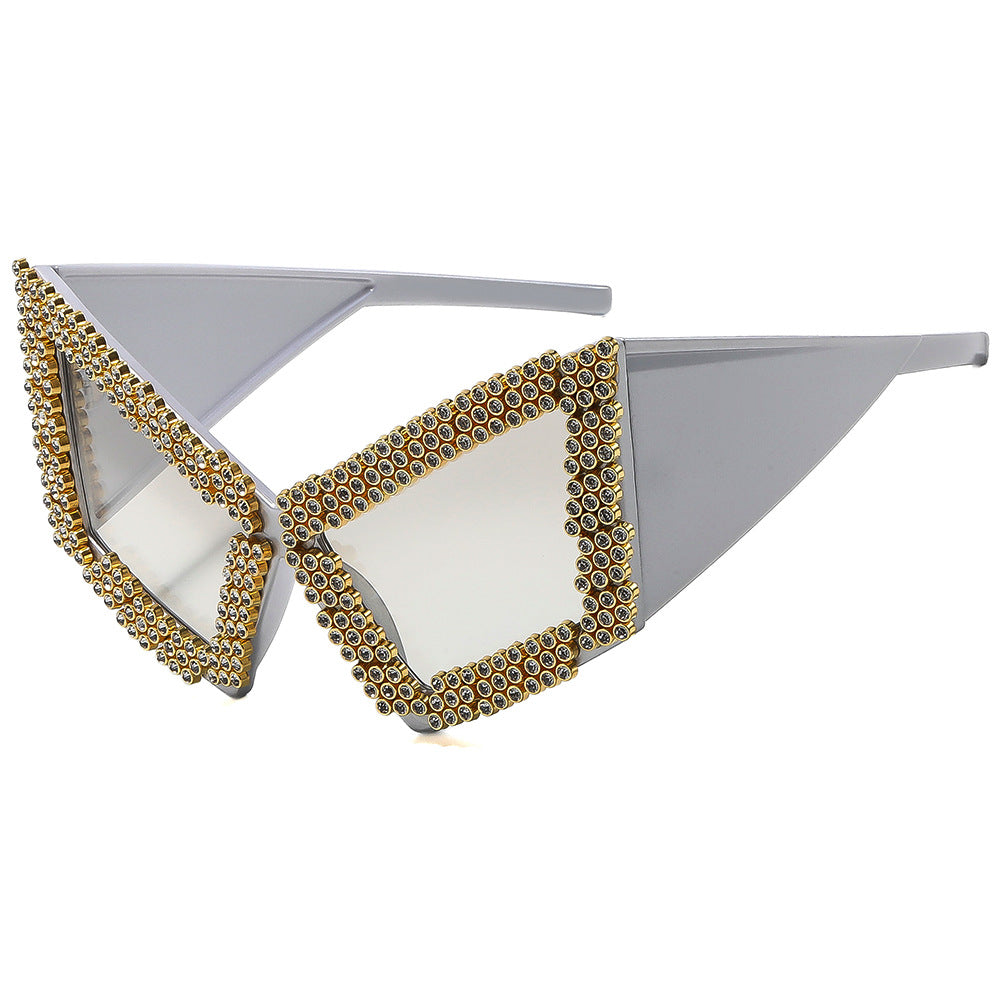 Damen Sonnenbrille im extravaganten Design mit luxuriösem Strassbesatz Karnz