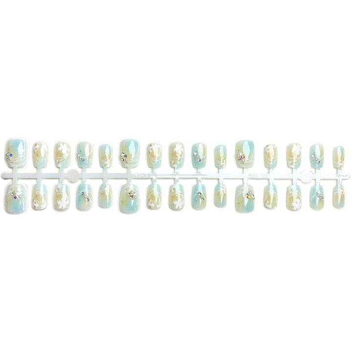 Elegantes Floral Press-On Nagelkunst Set 1790746208
