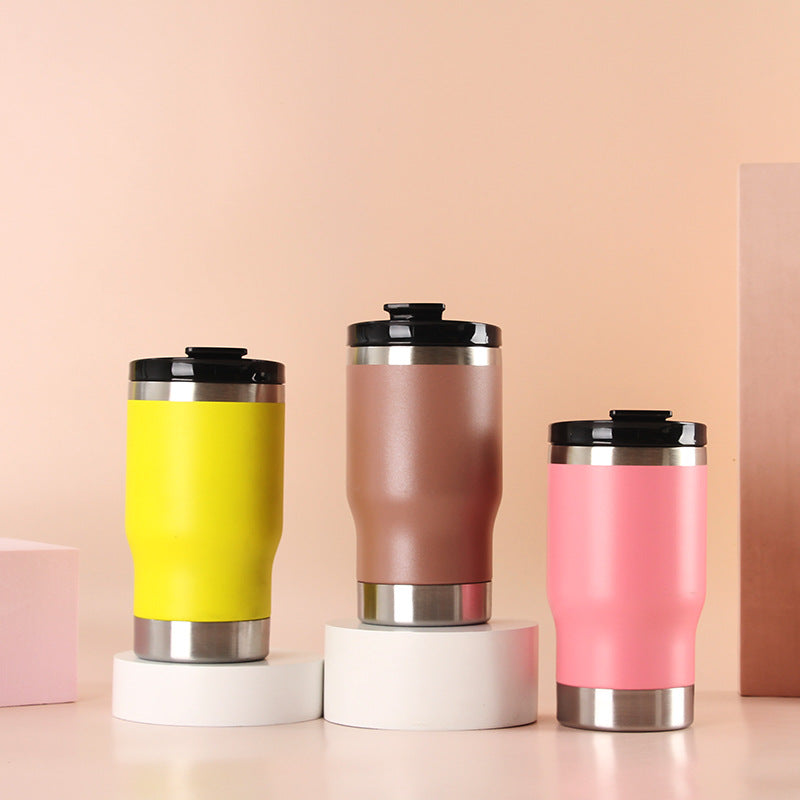 Damen Isolierter Kaffeebecher mit rutschfester Silikonunterlage Karnz