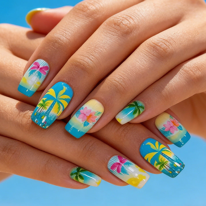 Künstlerische Tropenparadies Nagelkunst Karnz