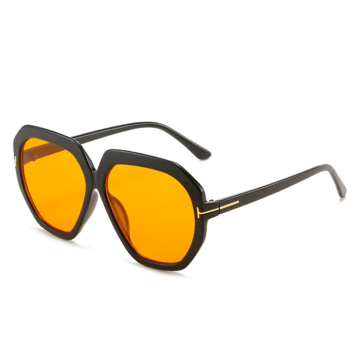Modebewusste Übergroße Sechseckige Sonnenbrille Karnz