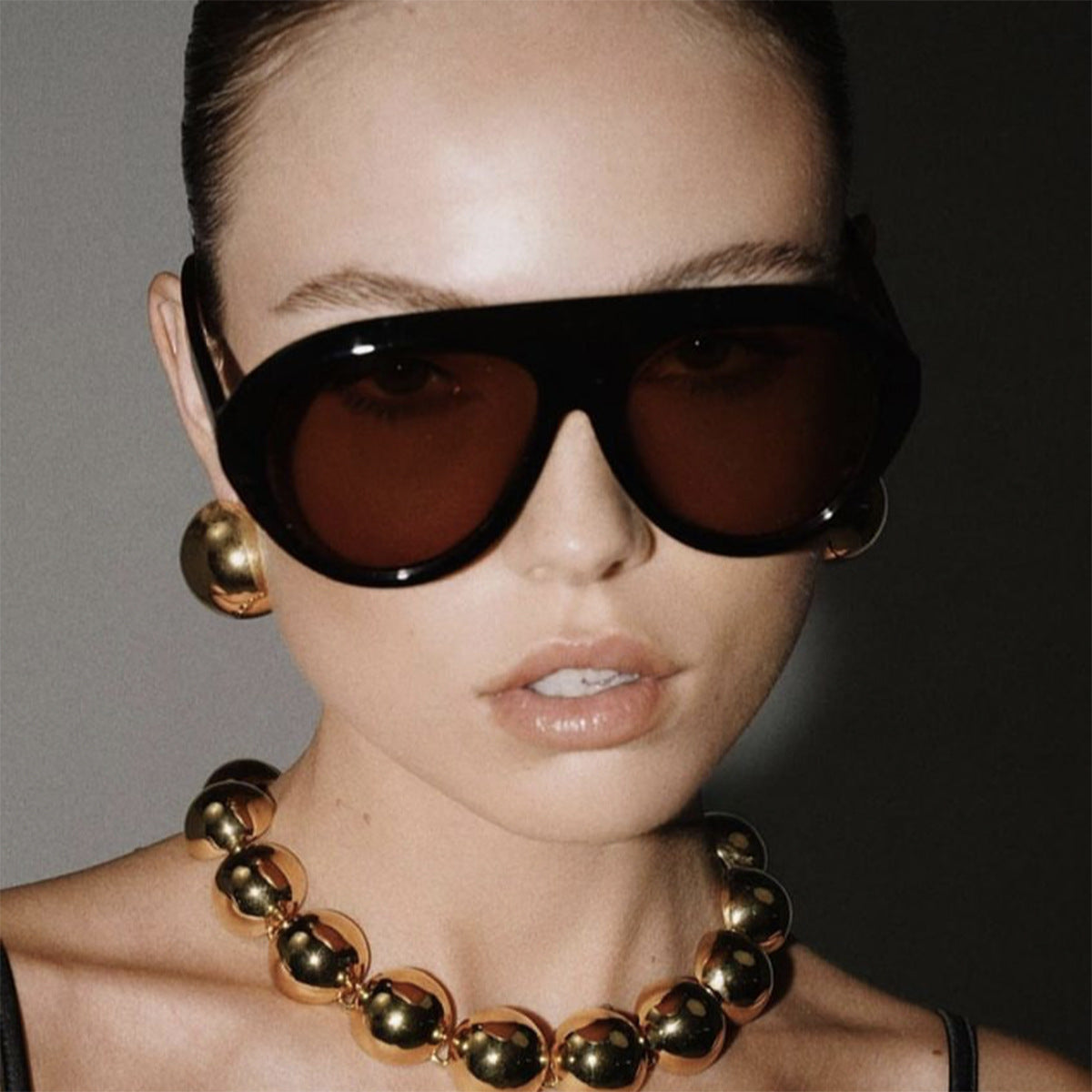 Damen oversized Sonnenbrille mit stilvollem Design und schützendem UV-Filter Karnz