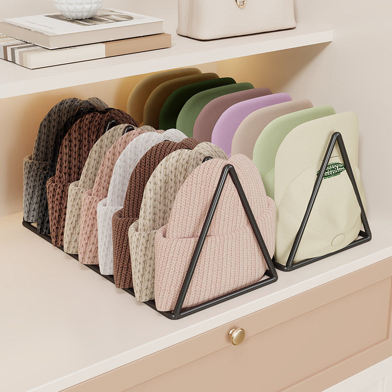 Dreieckiger Metall Beanie und Strickmützen Organizer Rack