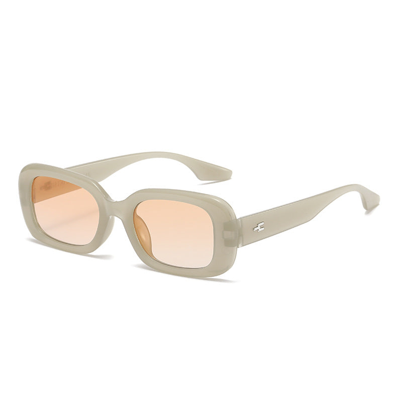 Damen modische quadratische Sonnenbrille mit breitem Rahmen und UV-Schutz Karnz