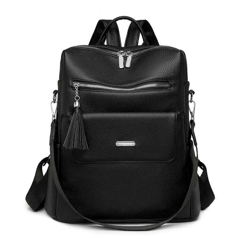 Stylischer Mehrfach-Taschen Leder Rucksack Karnz 1788673935