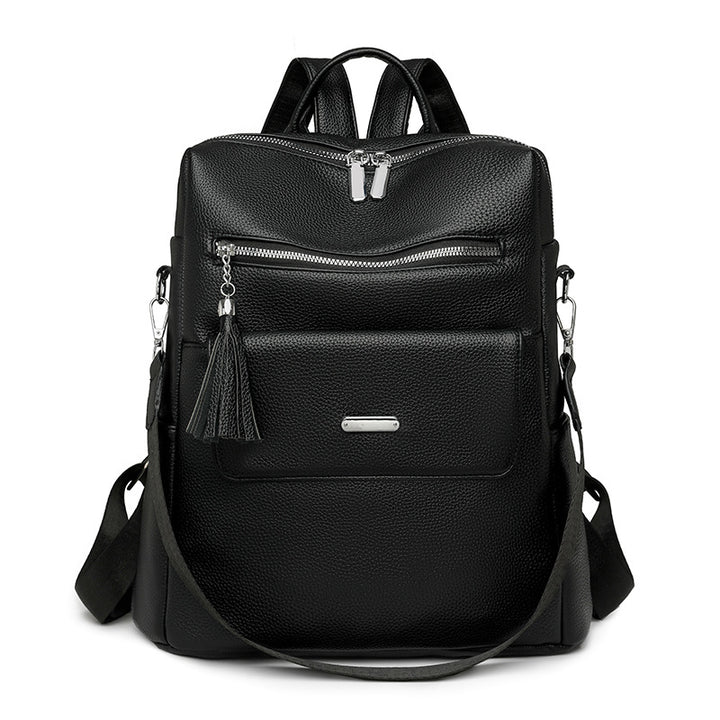 Stylischer Mehrfach-Taschen Leder Rucksack Karnz 1788673935