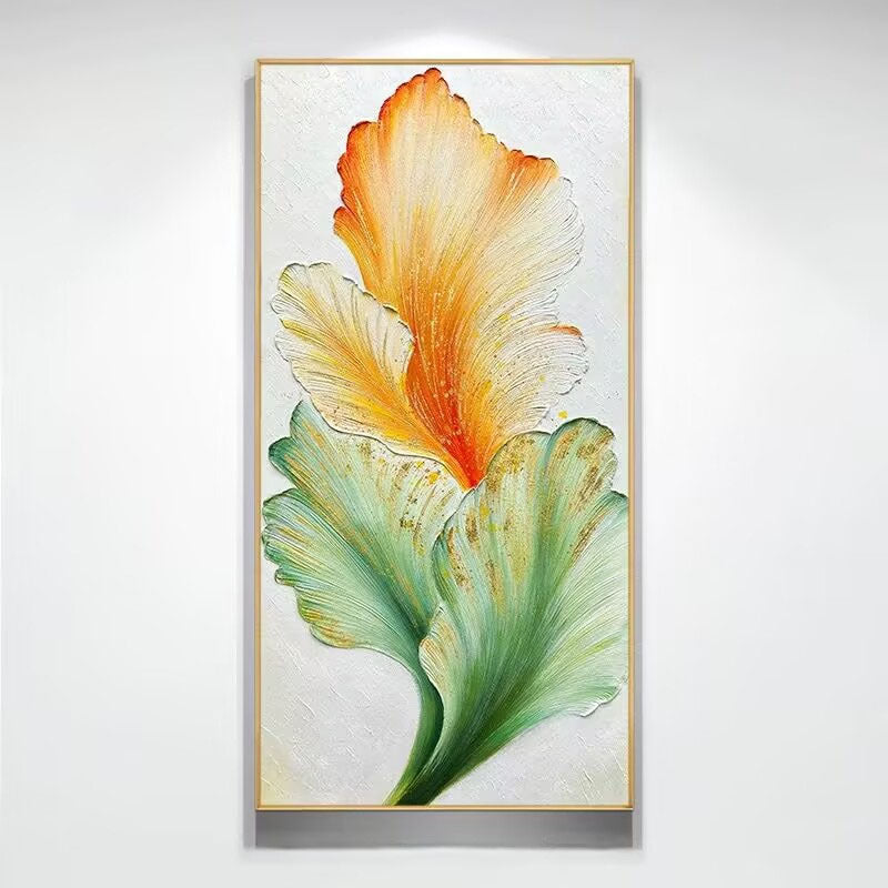 Florales Texturiertes Leinwandkunstwerk