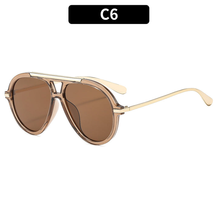 Aviator-Stil Transparente Rahmen Sonnenbrille