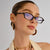 Damen modische Sonnenbrille im stilvollen Ovaldesign mit UV-Schutz Karnz